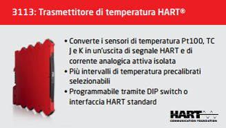 3113 Trasmettitore di temperatura HART